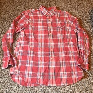 Vineyard Vines Crosby Shirt Mens Plaid‎ Button Down Long Sleeve Red Large